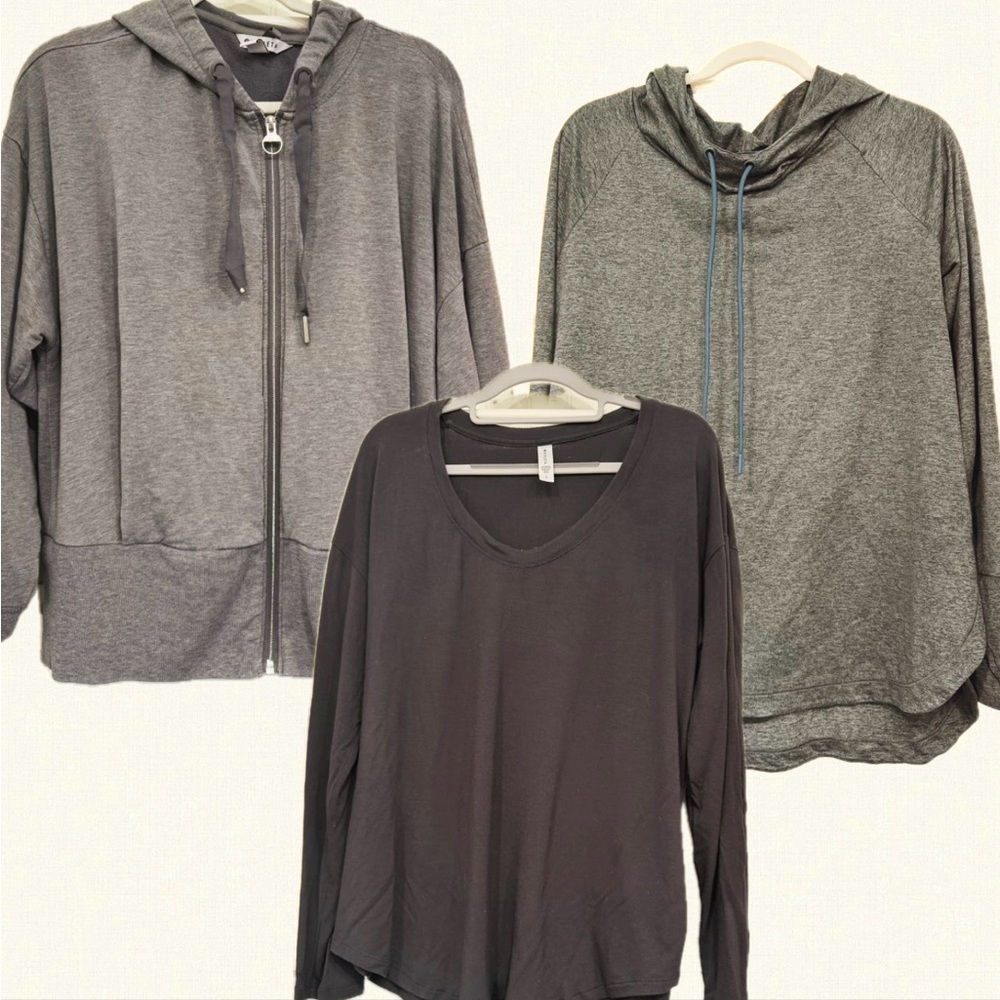 Athleta Black, Gray, and Green Sweatshirts & Hoodies